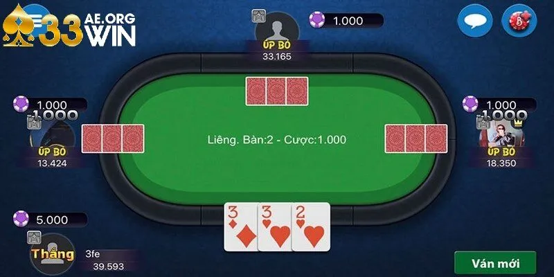 Mỗi ván cược Liêng diễn ra đơn giản với các thao tác nhanh chóng